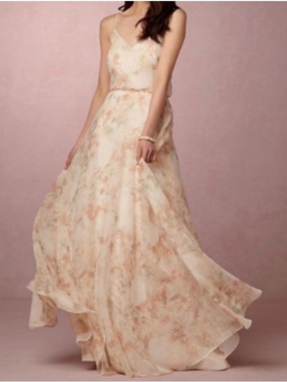 Jenny yoo  inesse Maxi Dress - Cream Blush
